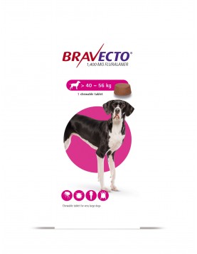Bravecto Dog 40-60kg - Овкусена таблетка за кучета от 40 до 60кг