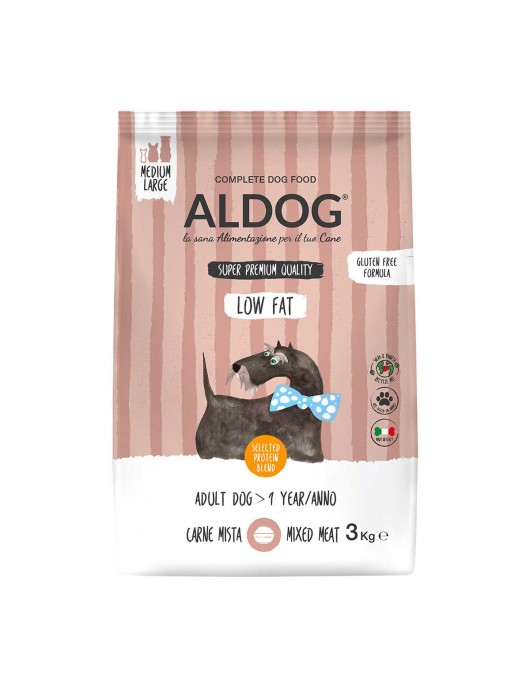 Aldog Low Fat Medium/Large - нискокалорична, суперпремиум формула за кучета с намалени енергийни нужди - Сухи храни