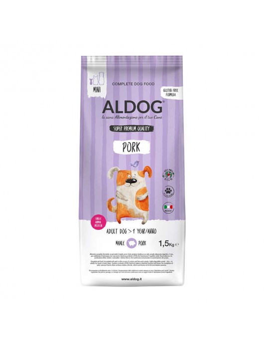 Aldog Pork Medium/Large - безглутенова, суперпремиум формула със свинско и ориз - Сухи храни