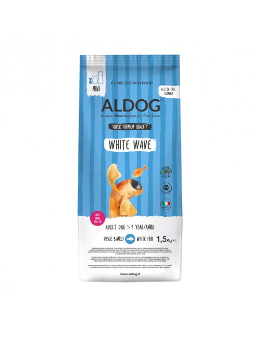 Aldog White Wave Medium/Large - безглутенова, суперпремиум формула с бяла риба и ориз - Сухи храни