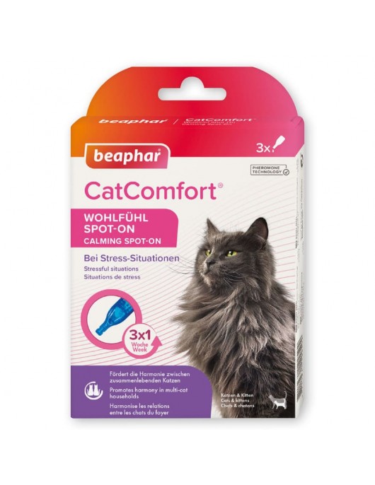 Beaphar CatComfort Calming Spot On успокояващи капки с феромони за котки - Анти-стрес продукти