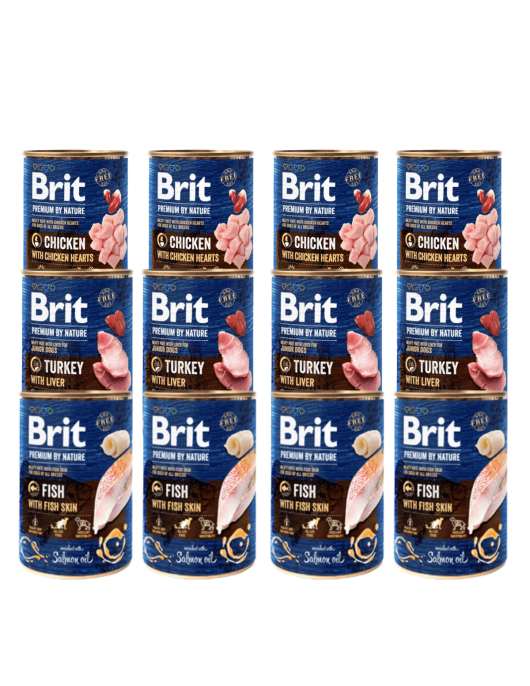 Brit Premium By Nature Chicken & Hearts - консерва 400г - Консервирани храни