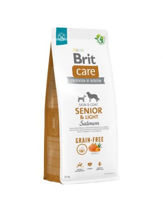 Brit Care Grain Free Senior & Light Salmon - Сухи храни