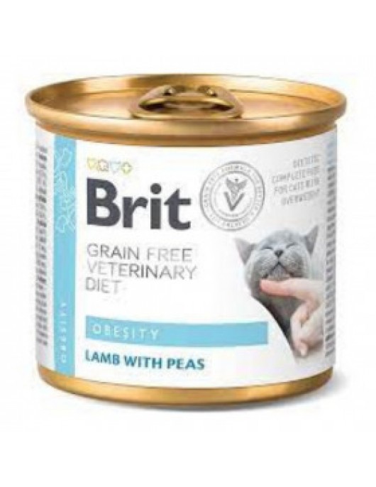 Brit Grain Free Veterinary Diets Cat Obesity - консерва 200г - Грижа при наднормено тегло