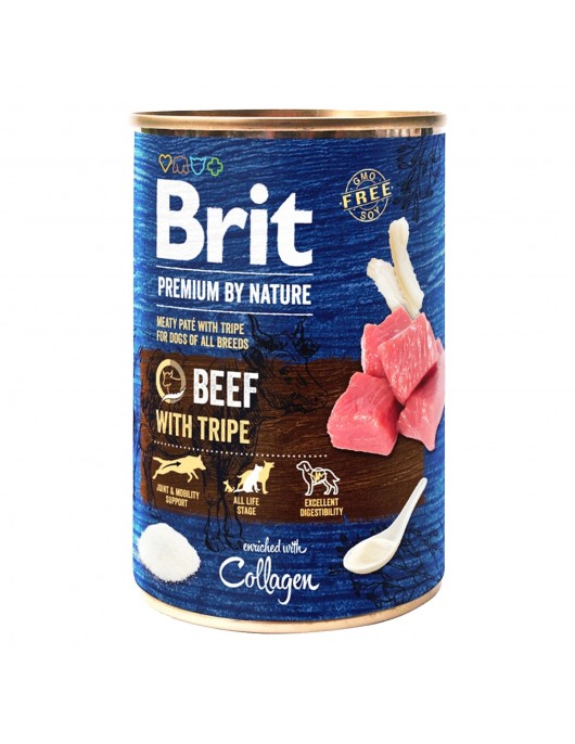 Brit Premium by Nature Beef & Tripe - консерва 400г - Консервирани храни