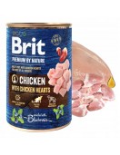 Brit Premium By Nature Chicken & Hearts - консерва 400г - Консервирани храни