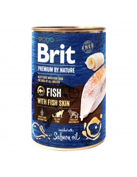 Brit Premium by Nature Fish & Fish Skin - консерва 400г 