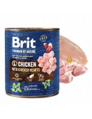 Brit Premium By Nature Chicken & Hearts - консерва 800г - Консервирани храни