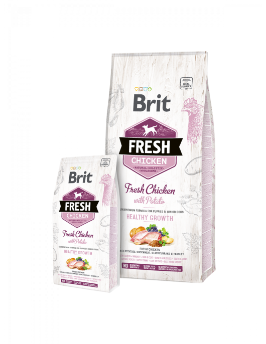 Brit Fresh Chicken with Potato Puppy Healthy Growth Сухи храни Brit Fresh Chicken with Potato Puppy Healthy Growth - Сухи храни