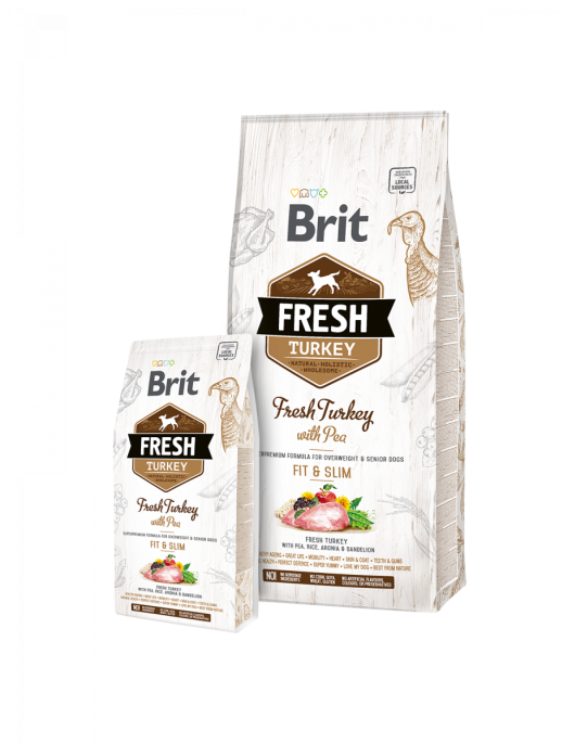 Brit Fresh Turkey with Pea Adult Fit & Slim - Сухи храни