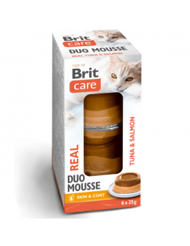 Мус Brit Care Cat Real Tuna & Salmon 6x25г
