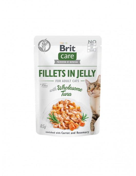 Пауч за котки Brit Care Cat Tuna Fillets in JELLY - Консервирани храни