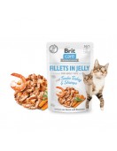 Пауч за котки Brit Care Cat Turkey & Shrimps Fillets in JELLY - Консервирани храни