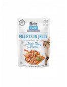 Пауч за котки Brit Care Cat Turkey & Shrimps Fillets in JELLY - Консервирани храни