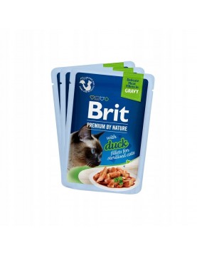 Паучове за котки - Brit Premium Fillets in Gravy Sterilised Plate - 12 броя асорти