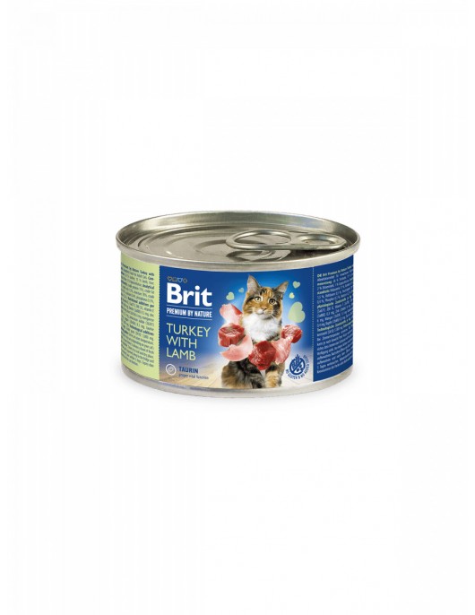 Консерва Brit Premium Cat Turkey/Lamb 200г - Консервирани храни