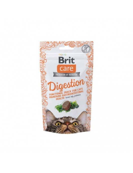 Полувлажно лакомство за котки Brit Care Snack Digestion 50гр - Грижа за храносмилането