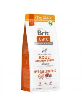 Brit Care Dog Hypoallergenic Adult Medium Breed - Промо чувал 12+2кг