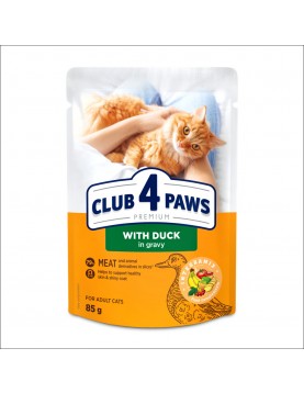 Пауч Club 4 Paws Cat Adult DUCK in gravy - 85гр
