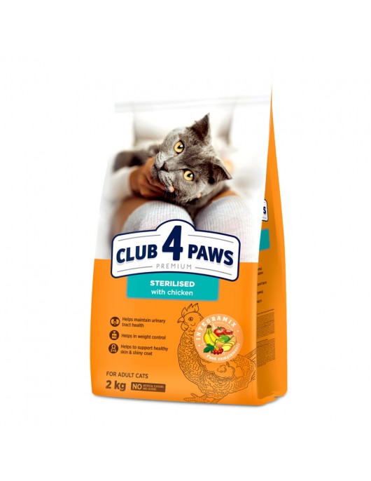 Club 4 Paws Cat Adult Sterilised с пиле - Сухи храни