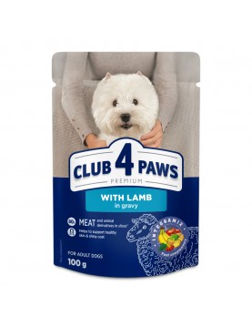 Пауч Club 4 Paws Dog Mini Adult LAMB in gravy - 100гр