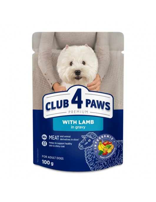 Пауч Club 4 Paws Dog Mini Adult LAMB in Gravy - Консервирани храни