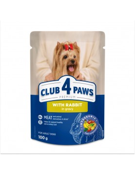 Пауч Club 4 Paws Dog Adult RABBIT in gravy - 100гр