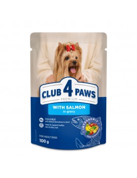 Пауч Club 4 Paws Dog Mini and Small Adult SALMON in gravy - 100гр