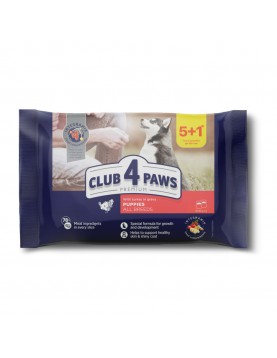 Пауч Club 4 Paws Dog Puppy TURKEY in gravy - 6 х 80гр