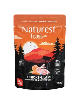 Пауч NATUREST feast pate Adult - Chicken, Lamb with Carrot & Sweet Potato, 150гр
