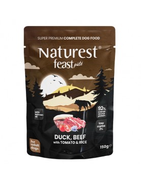 Пауч NATUREST feast pate Adult - Duck, Beef with Tomato & Rice, 150гр