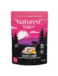 Пауч NATUREST feast pate Adult - Duck, Lamb with Butternut Squash & Peas, 150гр