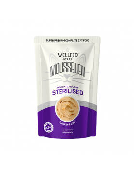 Мус Wellfed Cat Sterilised Chicken & Cod, 40гр
