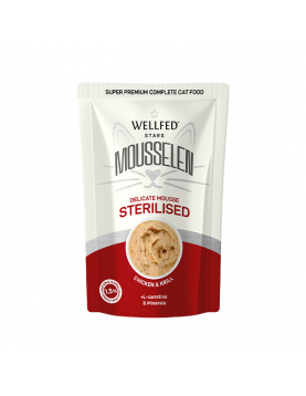 Мус Wellfed Cat Sterilised Chicken & Krill , 40гр