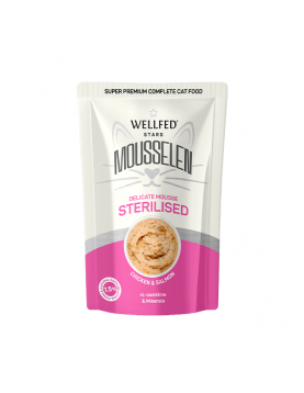 Мус Wellfed Cat Sterilised Chicken & Salmon, 40гр