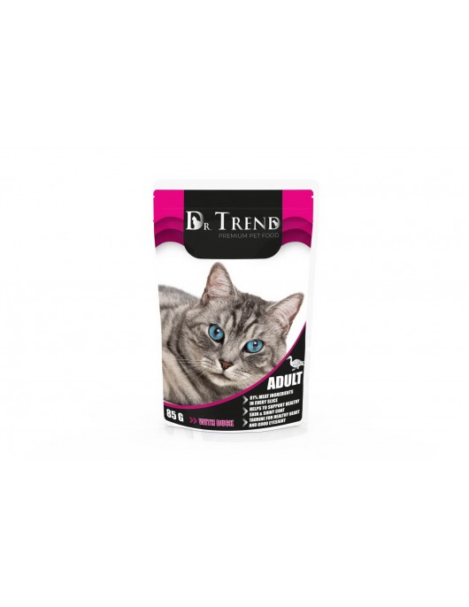 Пауч Dr. Trend Adult Duck - 85g Пауч Dr. Trend Adult Duck - 85g - Консервирани храни