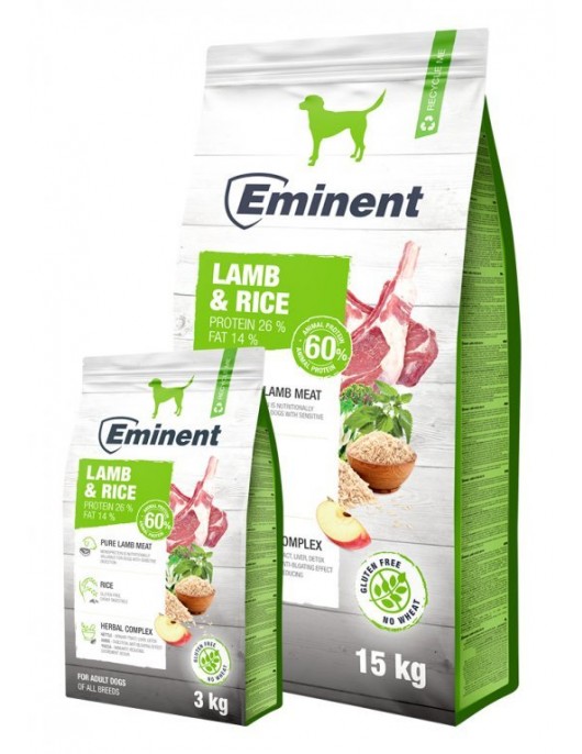 Eminent High Premium Adult Lamb & Rice Сухи храни Eminent Premium Gluten Free Adult Lamb & Rice - Сухи храни
