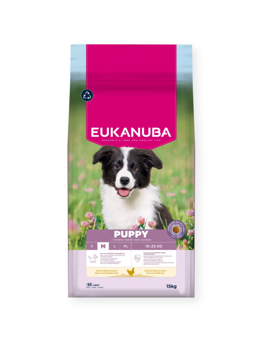 Eukanuba Dog Puppy Medium Breed Chicken Eukanuba Dog Puppy Medium Breed Chicken - Сухи храни