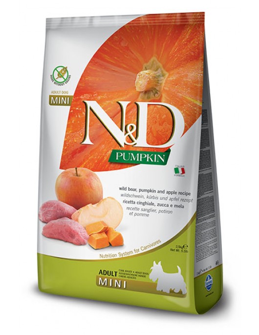 N&D Dog Pumpkin Adult Mini Boar & Apple - Сухи храни