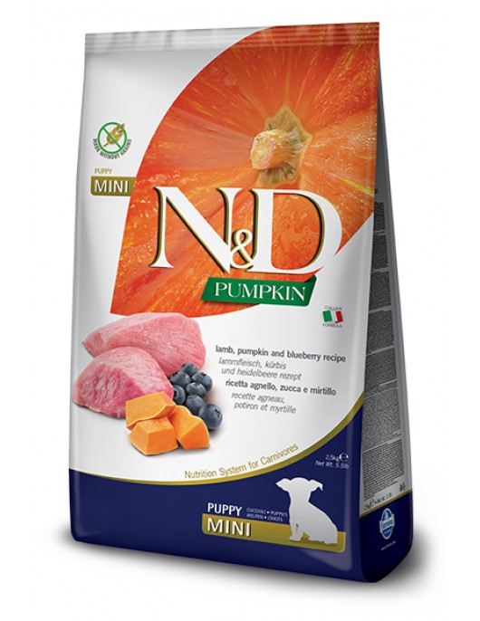 N&D Dog Pumpkin Puppy Mini Lamb & Blueberry - Сухи храни