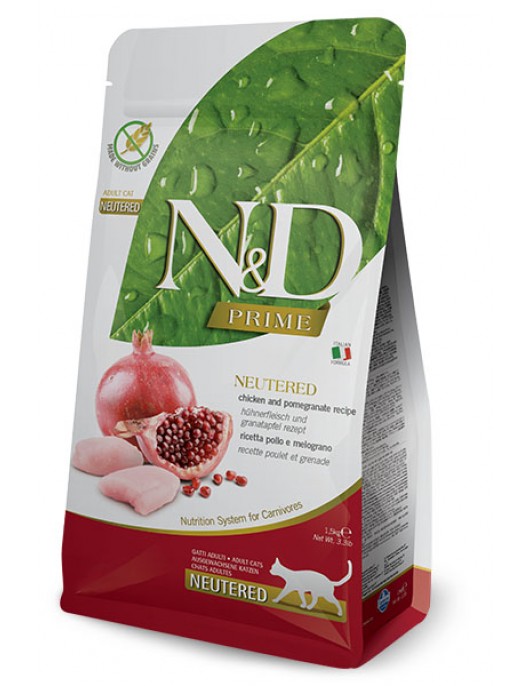 N&D Cat Prime Neutered Chicken & Pomegranate - Сухи храни
