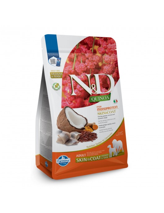 N&D Dog Quinoa Skin & Coat Herring - MEDIUM/MAXI - Сухи храни