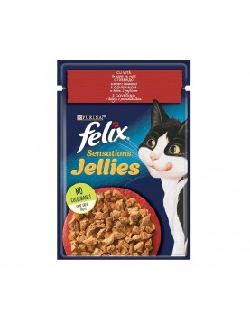 FELIX Sensations с Ароматно желе Говеждо и Домат 85г