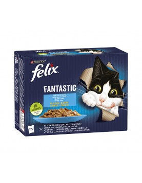FELIX Fantastic Грил в Желе Сьомга и Писия Мултиопаковка 12х85г