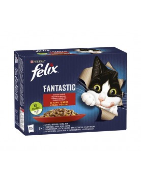 FELIX Fantastic Грил в Желе Говеждо и Пиле Мултиопаковка 12х85г