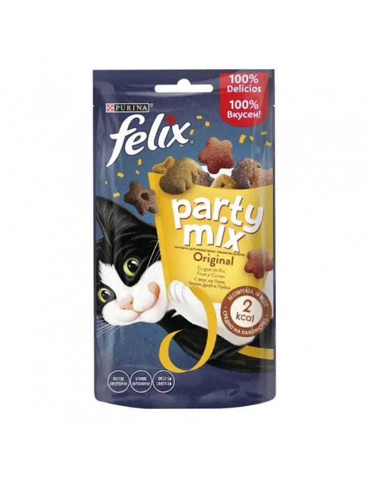 Felix party mix Original пиле 60г - Лакомства