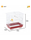 Клетка за птици GIUSY WHITE, 39x26x37см - Клетки