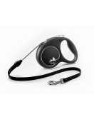 Flexi Black Design M - 5 метра, въже - Поводи, нашийници, нагръдници