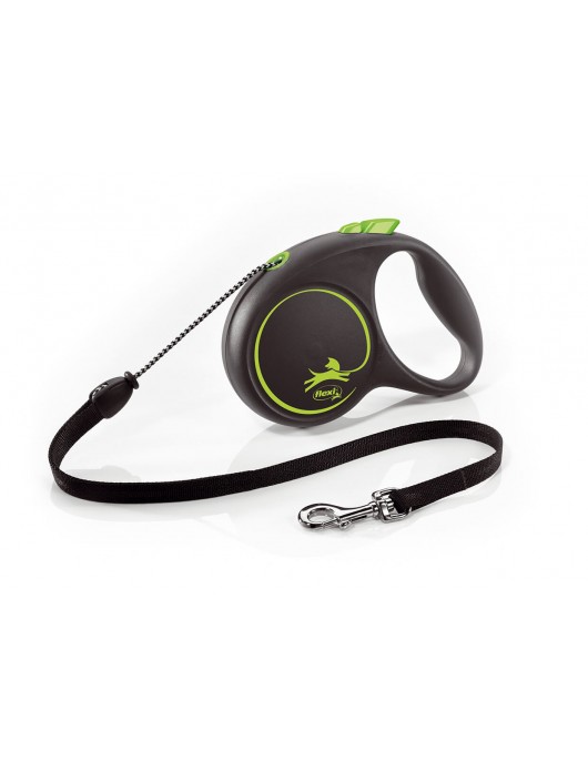 Flexi Black Design M - 5 метра, въже - Поводи, нашийници, нагръдници