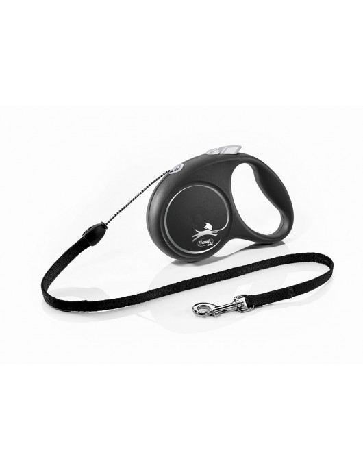 Flexi Black Design S - 5 метра, въже - Поводи, нашийници, нагръдници